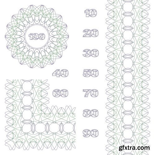 Stock Vectors - Guilloche Elements 4, 25xEPS