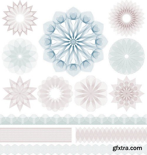 Stock Vectors - Guilloche Elements 4, 25xEPS