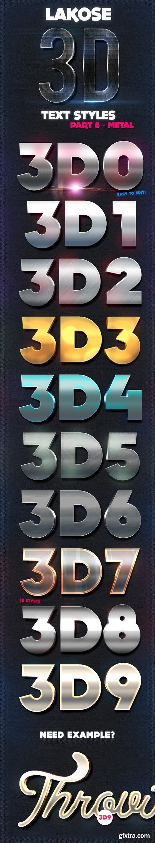 GraphicRiver Lakose 3d Text Styles Bundle 4 11474980