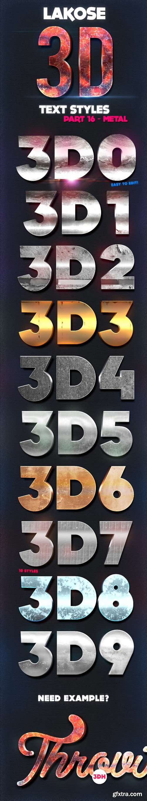 GraphicRiver Lakose 3d Text Styles Bundle 4 11474980