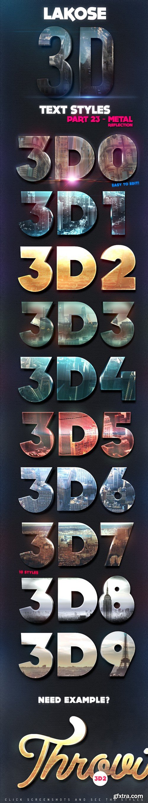 GraphicRiver Lakose 3d Text Styles Bundle 4 11474980