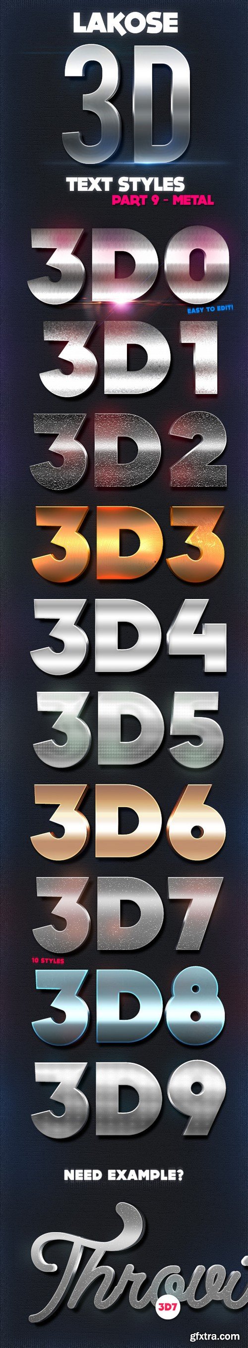 GraphicRiver Lakose 3d Text Styles Bundle 4 11474980