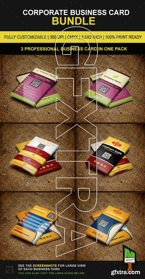 GraphicRiver - Colourful Corporate Business Card Bundle 02 11004460