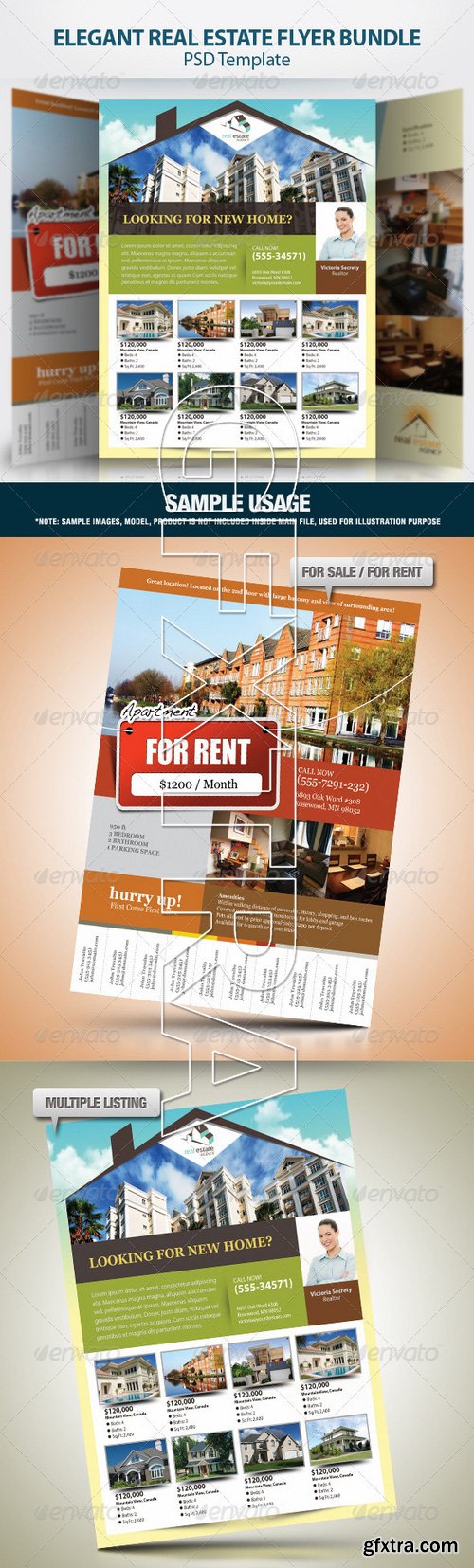 GraphicRiver - Elegant Real Estate Flyer Set 716124