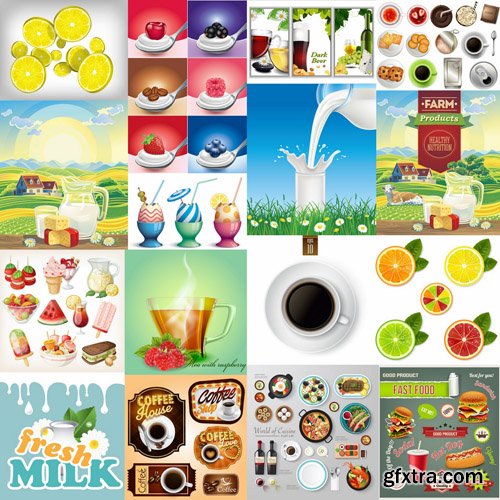 Food & Drink Design Elements #2 - 25 Vector