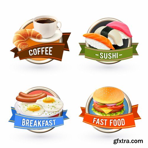 Food & Drink Design Elements #2 - 25 Vector