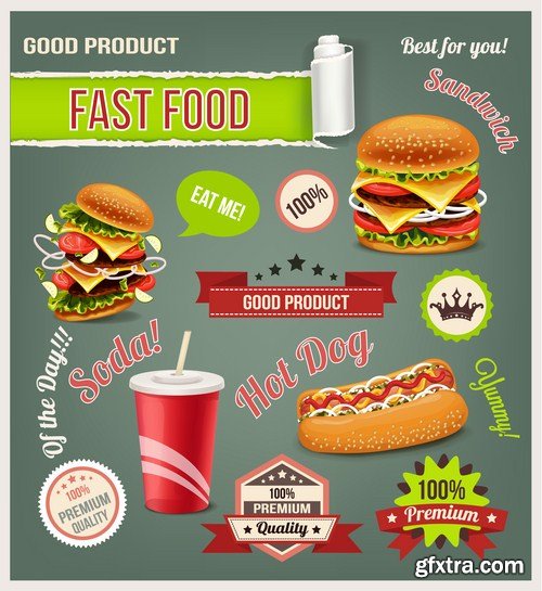 Food & Drink Design Elements #2 - 25 Vector