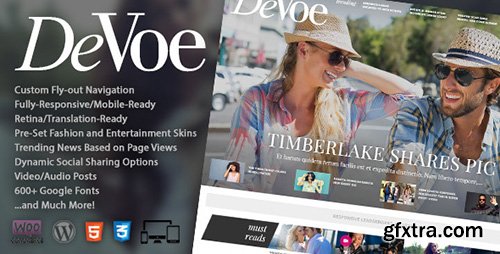 ThemeForest - DeVoe v1.03 - Fashion & Entertainment News Theme - 11228746