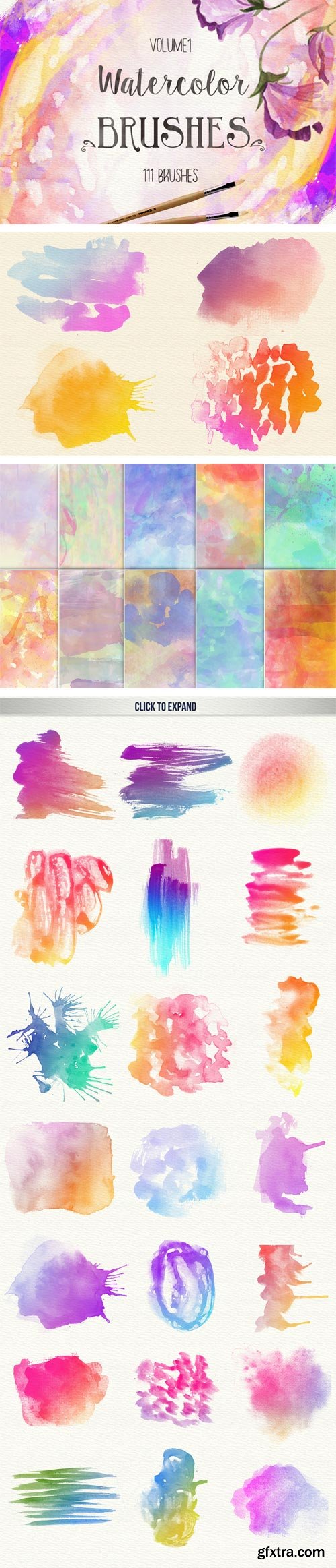 111 Watercolor Brushes (CM 270459)