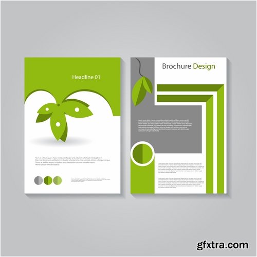 Collection of vector image brochure flyer banner #8-25 Eps