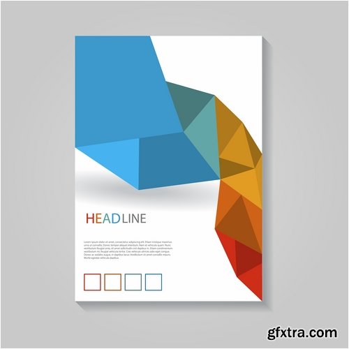 Collection of vector image brochure flyer banner #8-25 Eps