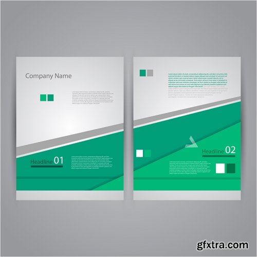 Collection of vector image brochure flyer banner #8-25 Eps