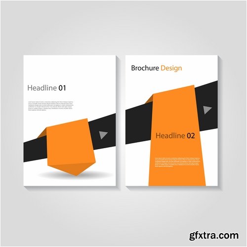 Collection of vector image brochure flyer banner #8-25 Eps