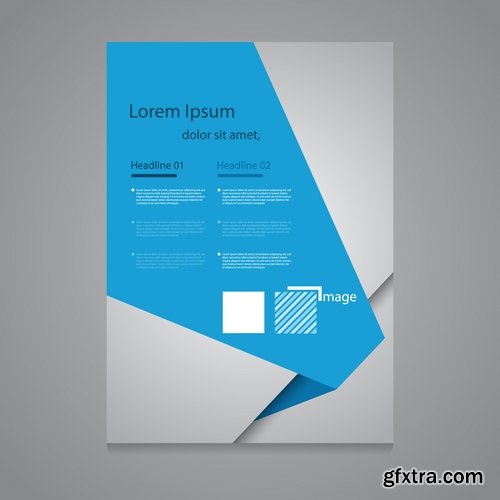 Collection of vector image brochure flyer banner #8-25 Eps