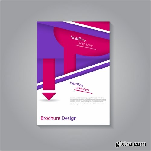 Collection of vector image brochure flyer banner #8-25 Eps