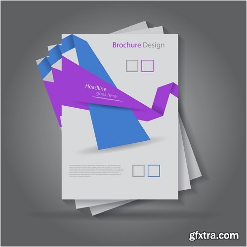 Collection of vector image brochure flyer banner #8-25 Eps