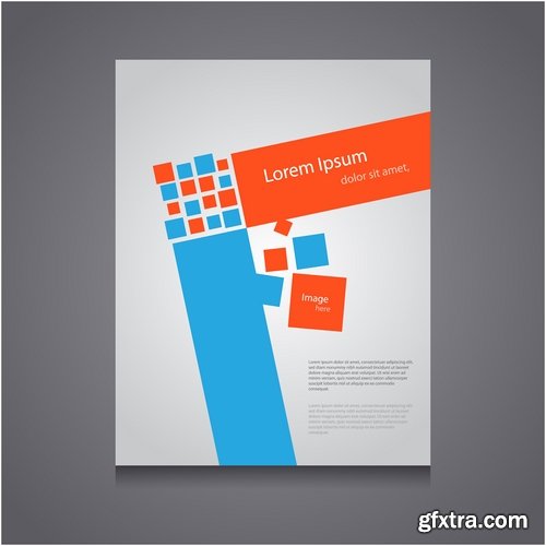 Collection of vector image brochure flyer banner #8-25 Eps