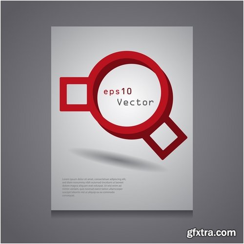 Collection of vector image brochure flyer banner #8-25 Eps