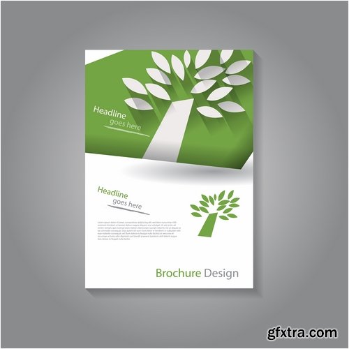 Collection of vector image brochure flyer banner #8-25 Eps