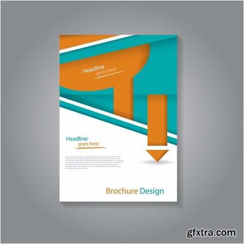 Collection of vector image brochure flyer banner #8-25 Eps