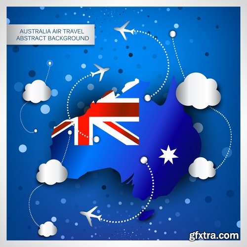 Collection of vector image of tourism business infographics different countries travel 25 Eps