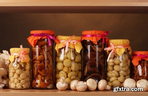 Collection of delicious marinated mushrooms Canned 25 HQ Jpeg