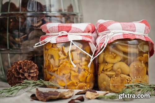 Collection of delicious marinated mushrooms Canned 25 HQ Jpeg