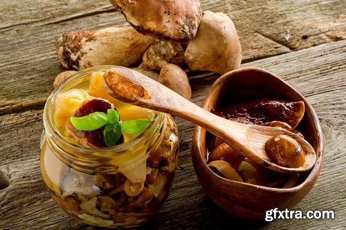 Collection of delicious marinated mushrooms Canned 25 HQ Jpeg