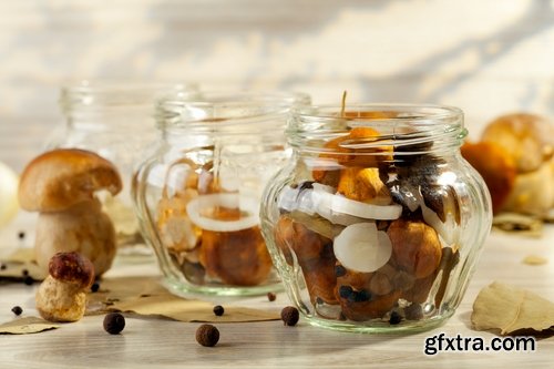 Collection of delicious marinated mushrooms Canned 25 HQ Jpeg