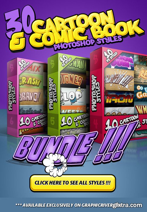 GraphicRiver - Cartoon and Comic Book Styles Bundle 2 8781248