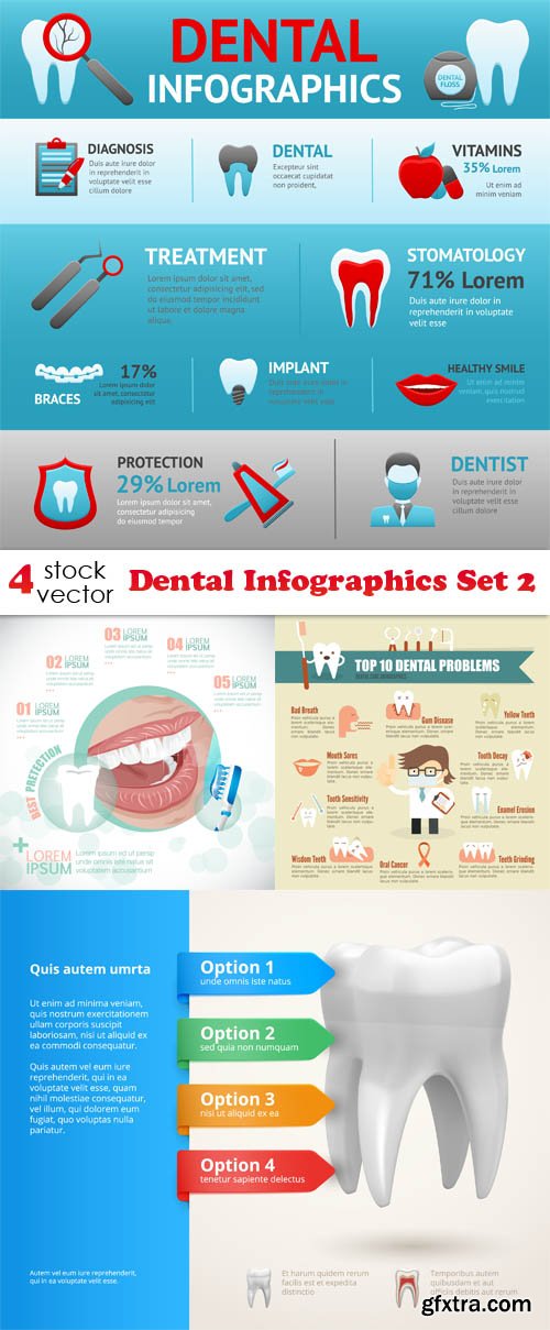Vectors - Dental Infographics Set 2