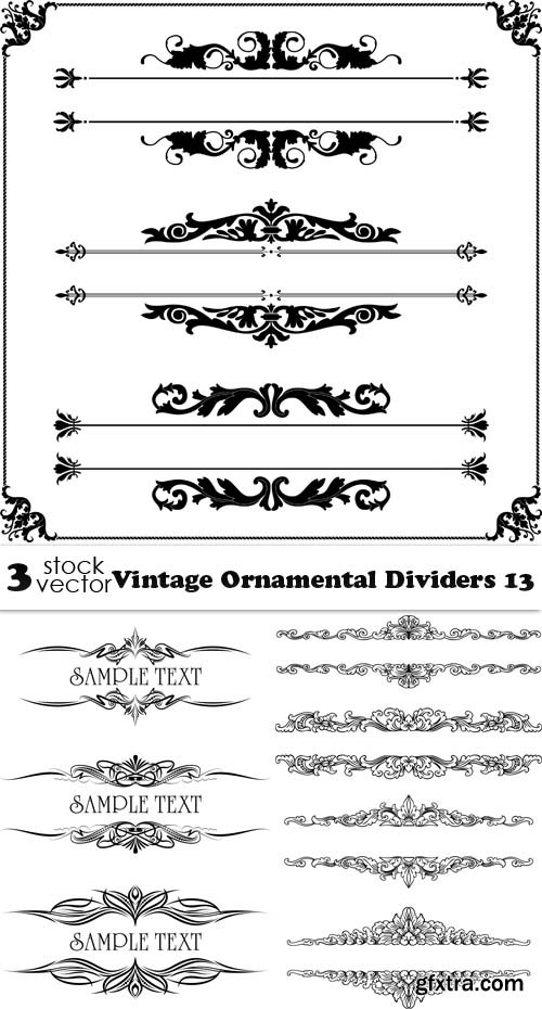 Vectors - Vintage Ornamental Dividers 13