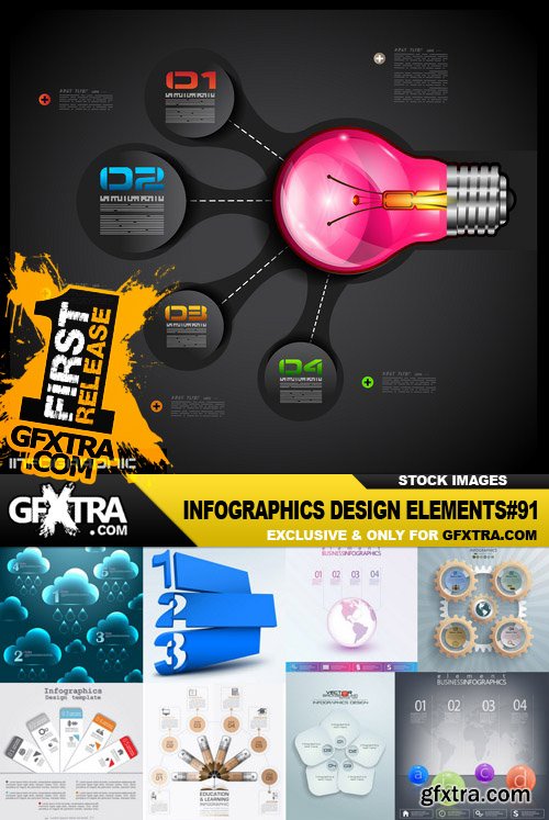 Infographics Design Elements#91 - 25 Vector