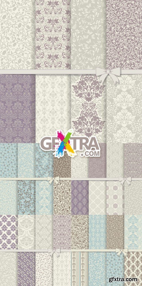 Vintage Floral Patterns Vector 4