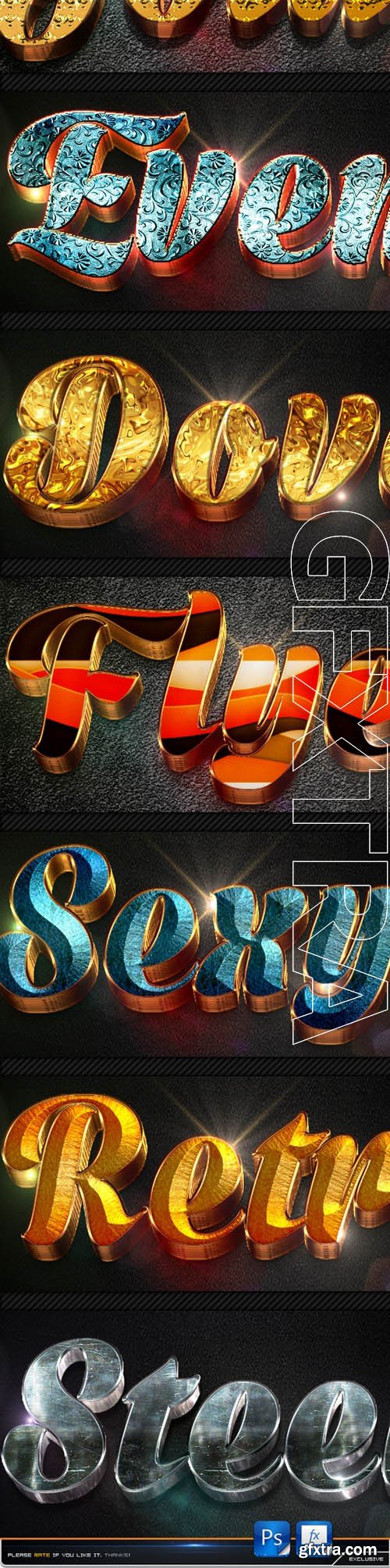 12 3D Text Effect v6 - GraphicRiver 11353805