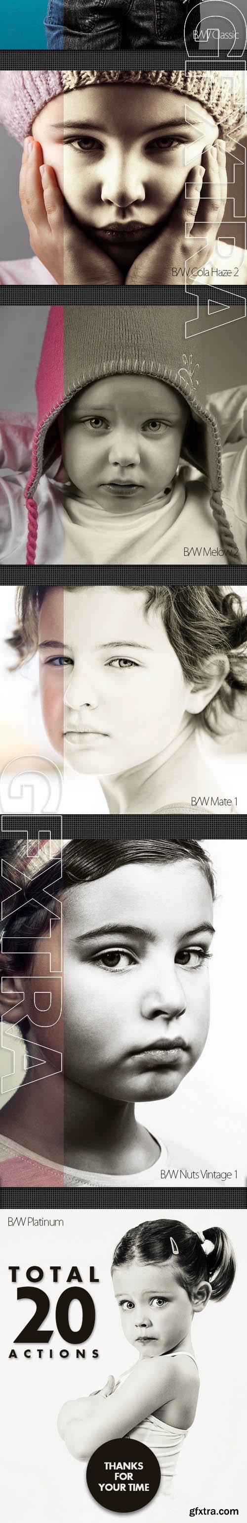 Creative B&W Photoshop Actions - GraphicRiver 11500365