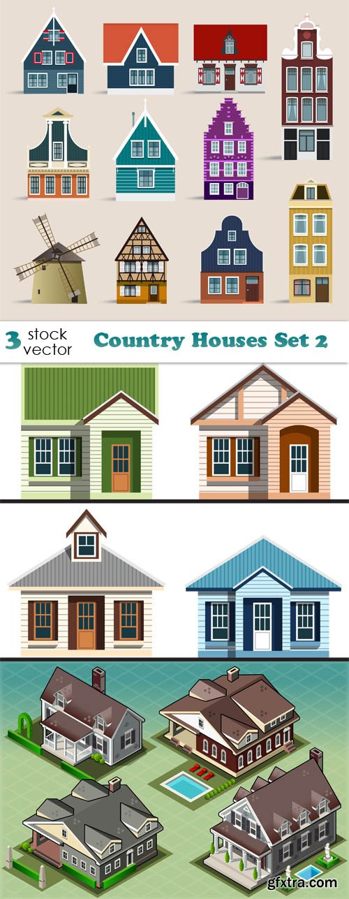 Vectors - Country Houses Set 2