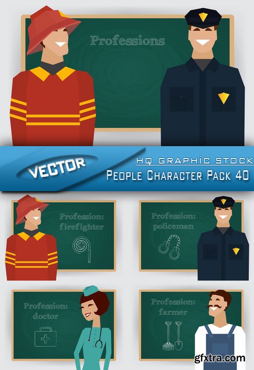 Stock Vector - People Character Pack 40