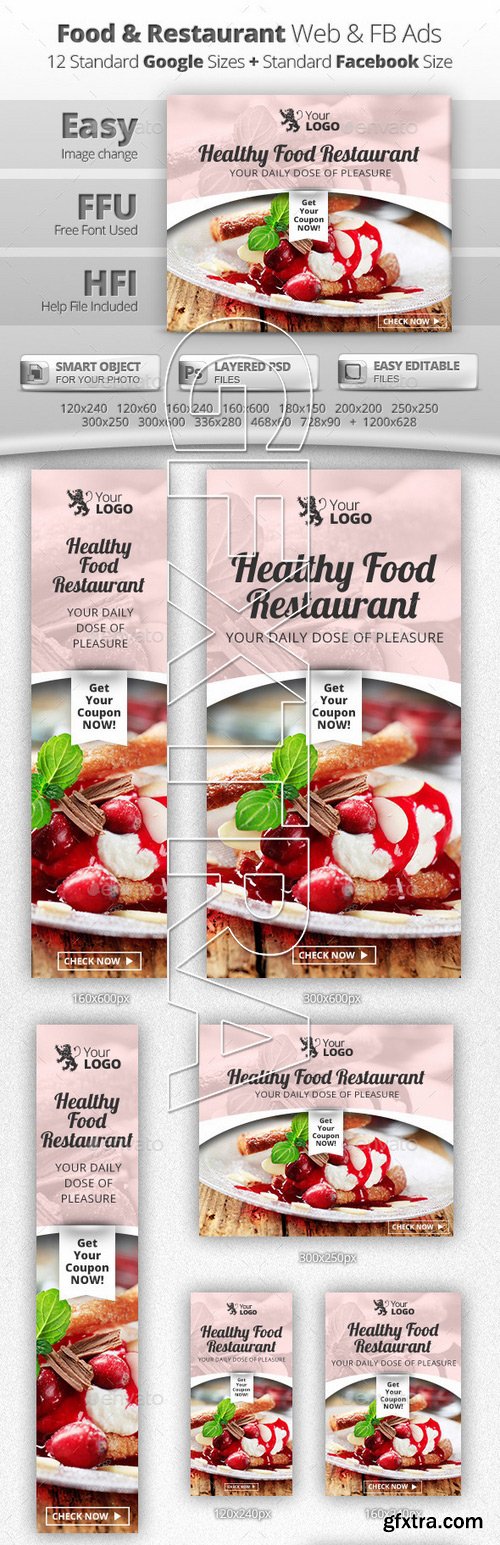 Food & Restaurant Web & Facebook Banners 11525429