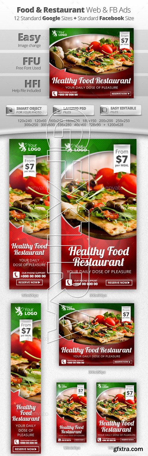 Food & Restaurant Web & Facebook Banners 11526063