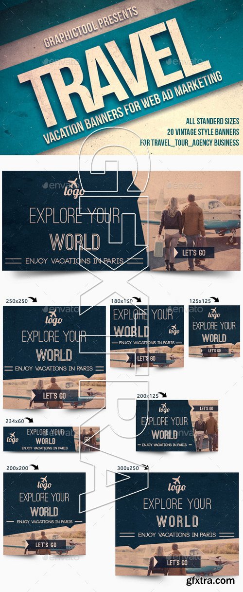 GraphicRiver - Vintage Travel Web Ad Marketing Banners 11523667