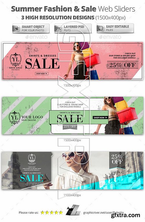 GraphicRiver - Summer Sale & Fashion Web Sliders 11527101