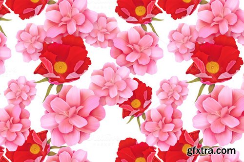 CM - Wild Roses seamless pattern