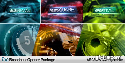 Videohive Trio Broadcast Openers Package 7521948