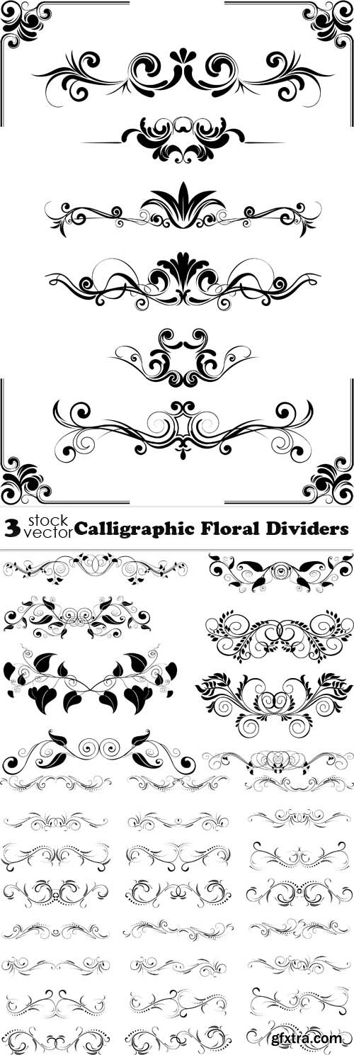 Vectors - Calligraphic Floral Dividers