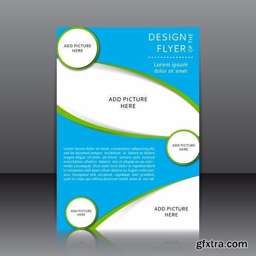 Collection of vector image brochure flyer banner #9-25 Eps