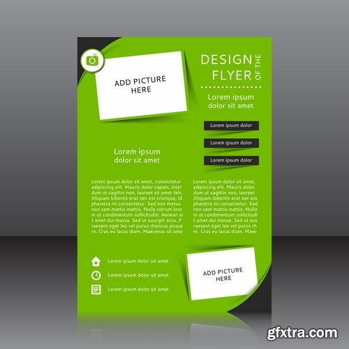 Collection of vector image brochure flyer banner #9-25 Eps