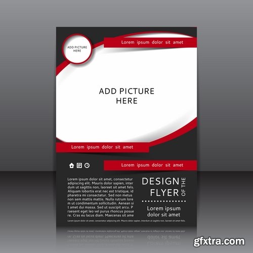 Collection of vector image brochure flyer banner #9-25 Eps