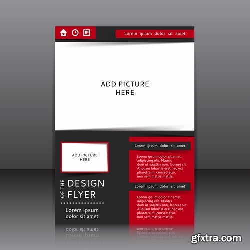 Collection of vector image brochure flyer banner #9-25 Eps