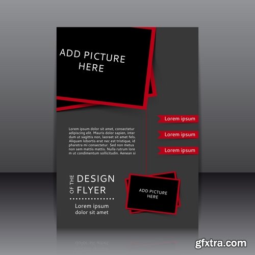 Collection of vector image brochure flyer banner #9-25 Eps